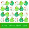 4E's Novelty 24 Pcs St Patrick's Day Rubber Ducks - 2 inch Shamrock Rubber Duckies Bulk - St. Patrick's Day Gifts for Kids Party Favors Accessories - 3 of 4