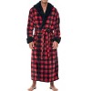 ADR Men's Robe, Warm Plush Hooded Bathrobe Man, Full Length Fleece Robe Man with Hood - 4 of 4