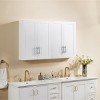 KTMBDW Bathroom Cabinet Wall Mounted with Doors, Wood Hanging Cabinet with Doors and Shelves Over The Toilet, Bathroom Wall Cabinet - 3 of 4