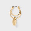 Floating Heart Drop Hoop Earring Set 3pc - Wild Fable™ Gold - 3 of 3