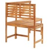 Patio Corner Bench 55.1" Solid Acacia Wood - 3 of 4