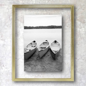 8" x 10" Float Thin Metal Gallery Frame Gold - Threshold™ - 1 of 4