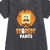 - SpongeBob SquarePants - SpongeBob Scaredy Pants Graphic Short Sleeve Fleece Dress - 2 of 4