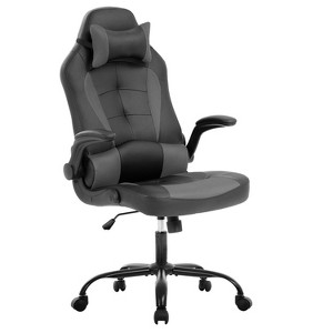 BestMassage Gaming Chair Office Chair Computer Desk Chair with Lumbar Support and Adjustable Headrest and PU Leather Gamer Chair for Adults - 1 of 4