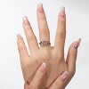 Mom Heart Ring White and Rose Gold Sterling Silver Womens Ginger Lyne Collection - 4 of 4