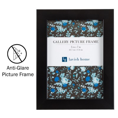 Classic Black 5x7 Picture Frame Set with Stand and Hooks