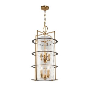 Artcraft Lighting Burford 8 - Light Chandelier in  Brass/Black - 1 of 4