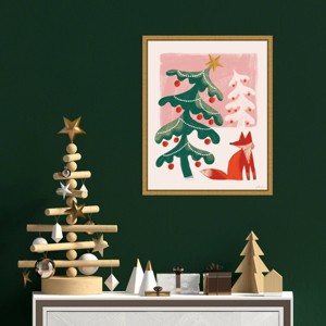 Amanti Art 16"x20" Retro Holiday III by Janelle Penner Framed Canvas Wall Art Print - 1 of 4