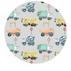 Lev Baby Buttery Soft Viscose from Bamboo Swaddle Blanket – Construction Truck Print Gray – 44x44 inches - 2 of 2