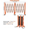 Expandable Metal Barricade, Adjustable Safety Barrier with Wheels, Folding Traffic Fence for Crowd Control, Portable & Heavy-Duty Construction Gate - 2 of 4