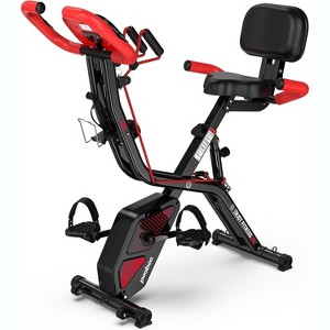 pooboo Folding Exercise Bike, Foldable Fitness Stationary Bike Machine - 1 of 4