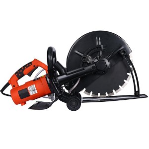 Industrial 14" Electric Cut Off Saw - 2800W Wet/Dry Cutter w/ Water Line Attachment & Dust Port, 4300 RPM for Concrete, Metal, Tile - 1 of 4