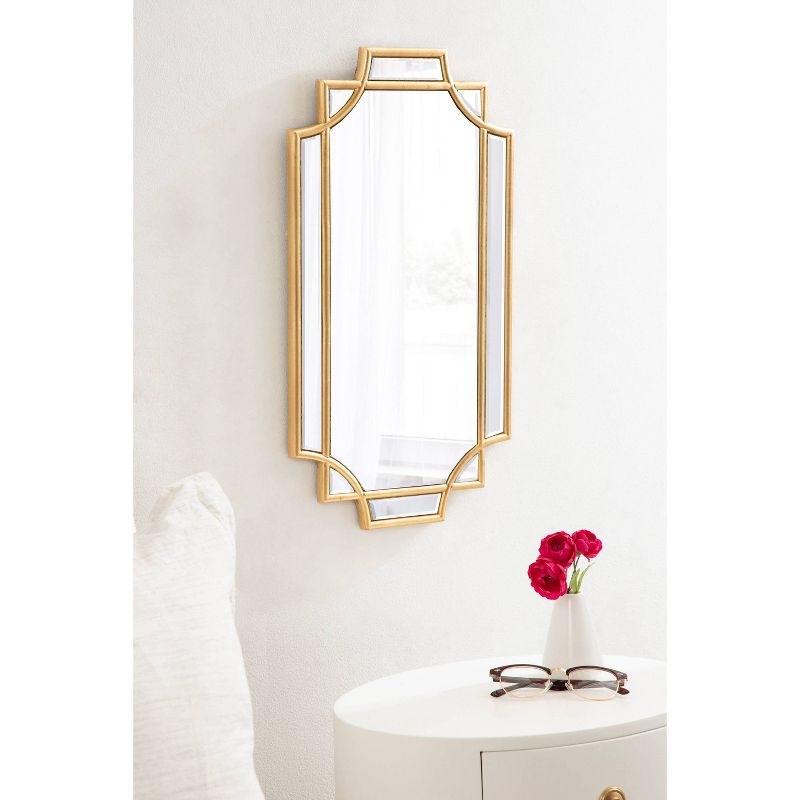 Kate &#38; Laurel All Things Decor 11&#34;x21&#34; Minuette Decorative Framed Wall Mirror Gold, 5 of 8