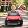 Children's stroller, Volkswagen Beetle authorized model, four-wheeled, with remote control, battery display, USB interface, horn and music function. - 3 of 4