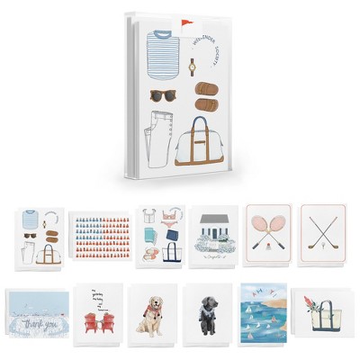 Weekender Society Greeting Card Pack Assorted Set (12 ct.) by Ramus & Co