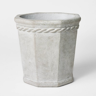 Octagon Concrete Planter Gray - Threshold™ designed with Studio McGee