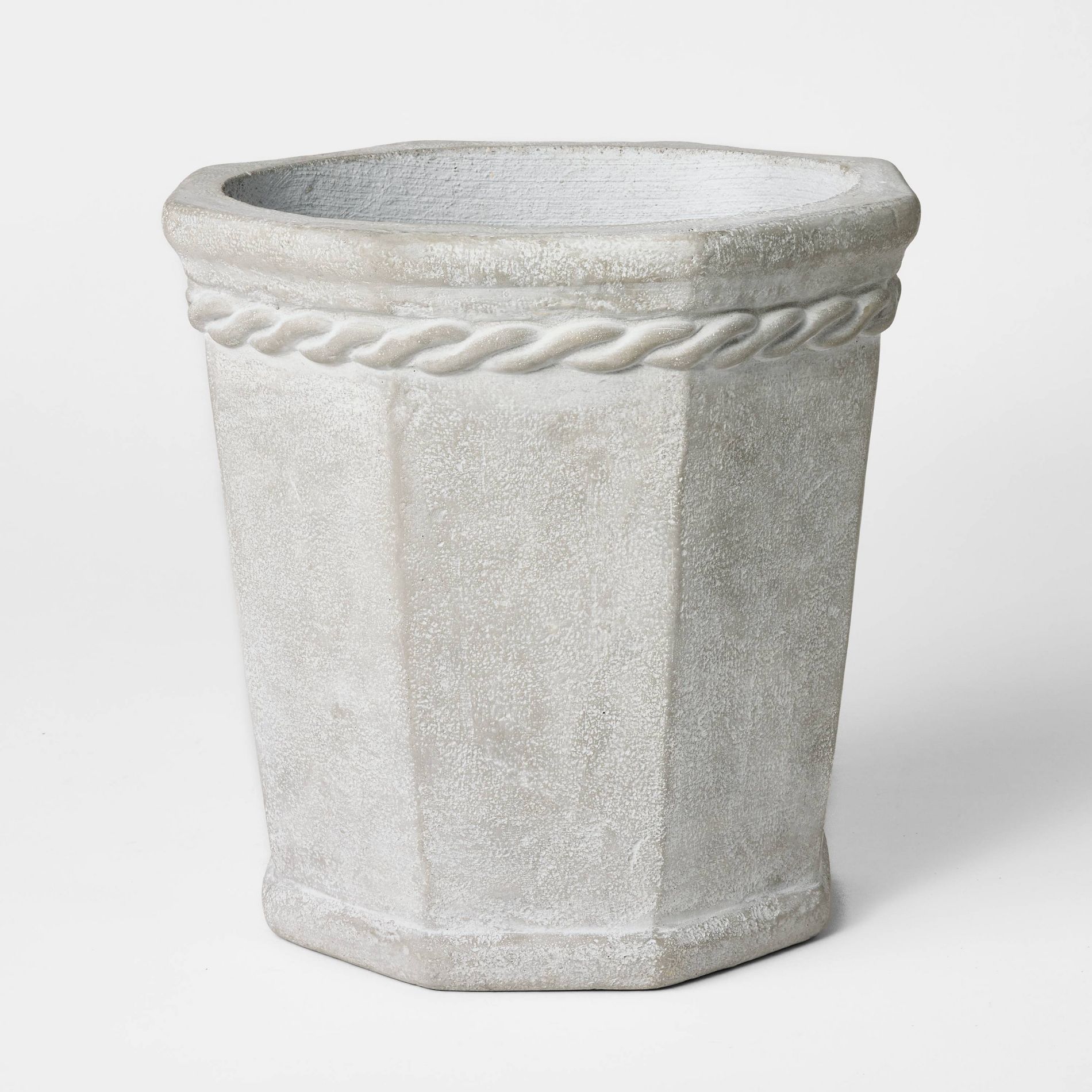 Octagon Concrete Planter Large Gray - Threshold™ designed with Studio McGee