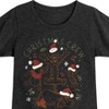 Girls' - Winnie the Pooh - Tigger, Pooh, Eeyore, & Piglet Christmas Crew Fitted Short Sleeve Graphic T-Shirt - 2 of 4