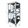 LOVMOR Wooden Catio Outdoo Cat Enclosure on Wheels, Kitty Condo Cage Shelter Playpen w/ Sliding Doors, Platforms & Weatherproof Asphalt Roof - 2 of 4