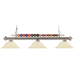 Z-Lite Shark 3 - Light Island Pendant Light in  Brushed Nickel - 1 of 1