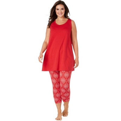 Dreams & Co. Scoopneck Tank & Capri Legging PJ Set