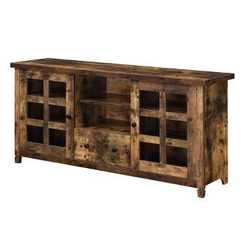 Newport Park Lane Single Drawer with Storage Cabinets and Shelves TV Stand for TVs up to 65" Barnwood - Breighton Home