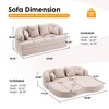 70'' Chenille Foldable Sofa Bed with 4 Pillows, Boneless Comfort and Multi-Functional Design - 2 of 4