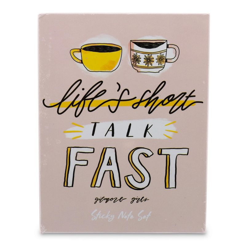 Silver Buffalo Gilmore Girls "Life's Short, Talk Fast" Sticky Note and Tab Box Set, 1 of 10