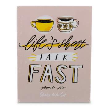 Silver Buffalo Gilmore Girls "Life's Short, Talk Fast" Sticky Note and Tab Box Set