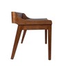 60" Rasmus Dining Bench Chestnut - Boraam: Acacia Wood, Faux Leather Seat, Seats Two - 4 of 4