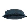 Parkland Collection,Cerro Dark Blue Solid Quilted Throw Pillow - 3 of 4