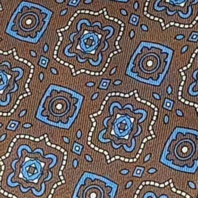 brown, teal blue, gold