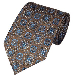 Men's Geometric Printed Design 100% Micro Fiber 3.25" W x 58" L Necktie - 1 of 3