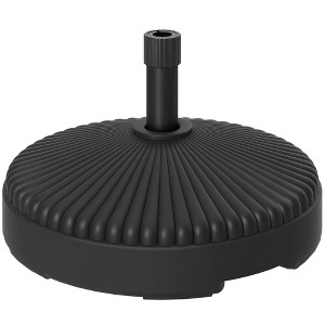 Outsunny Round Patio Umbrella Base Holder Outdoor Umbrella Stand, Filled Up to 62lbs with Stand or 51lbs with Water for Garden Poolside - 1 of 4