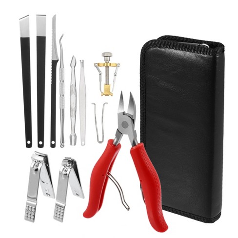Unique Bargains Toenail Clippers For Thick Nails Stainless Steel Nail  Clippers Nail Clippers Kit Pack Of 13 Red : Target