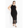 Women's Plus Size Lace Hem Fay Skirt - black | CITY CHIC - image 2 of 4