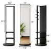 NicBex 360° Rotating Full Length Mirror for Bedroom,Floor Mirror with Hook Storage Rack Coat Rack,Full Body Mirror for Living Room,Cloakroom - 3 of 4