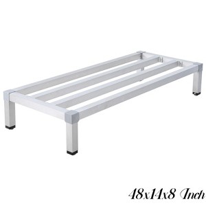 Aluminum Dunnage Rack 1000 Lbs Capacity - 36x20x8 Inch/24x14x8 Inch/18x12x12 Inch/48x14x8 Inch Heavy Duty Commercial Storage Rack - 1 of 4