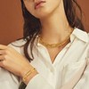 Gold Chain Necklace and Bracelet Set for Women Dainty Chunky Paperclip - 2 of 4
