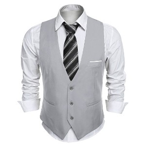 COOFANDY Men's Suit Vest Slim Fit Formal Dress Waistcoat - 1 of 4