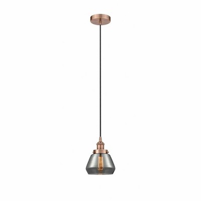 Fulton - 1 Light Mini Pendant In Industrial Style-9 Inches Tall and 6.75 Inches Wide