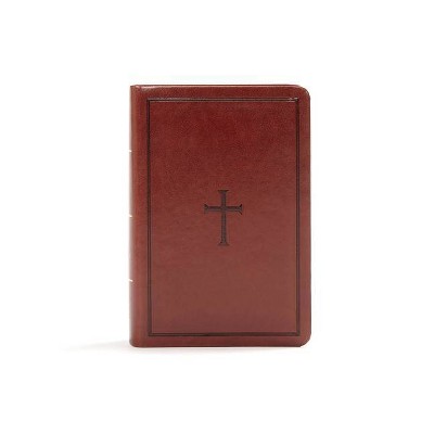 KJV Large Print Compact Reference Bible, Brown Leathertouch - by  Holman Bible Staff (Leather Bound)