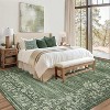 Flower Print Carpet Washable Area Rug Low Pile Soft Carpet Foldable Indoor Carpet - 2 of 4