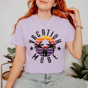 Simply Sage Market Vacation Mode Circle Garment Dyed Tee - 1 of 4