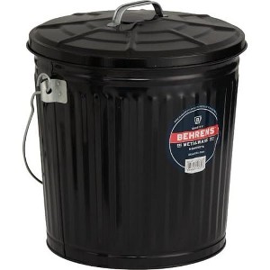 Behrens 7.5 Gal. Black Galvanized Steel Ash Pail - 1 of 4