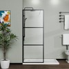 34" Walk-in Shower Glass Panel Doorless Framed Shower Screen 0.2" Thick Clear Tempered Glass, 3 Panel Type Shower Wall Bathroom Accessories - 2 of 4