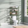 Maximize Bathroom Space: Versatile 3-Tier Over-The-Toilet Organizer with Adjustable Shelves and Bamboo Finish - 2 of 4