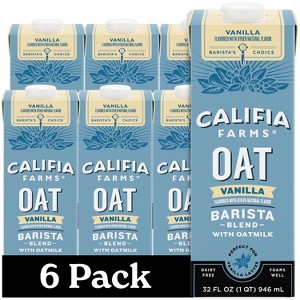 Califia Farms - Vanilla Oat Barista Blend Oat Milk - 32 Oz (Pack of 6) - 1 of 4