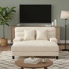 Merax Modern Chenille Adjustable Chaise Lounge Sofa with RGB LED Lighting - 2 of 4