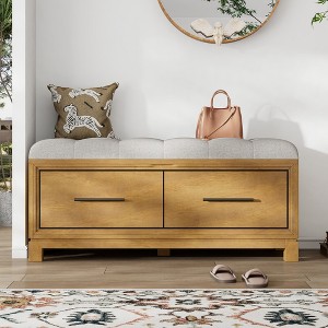 Bella Depot Entryway Bench with Hidden Storage and Removable Cushion - 1 of 4